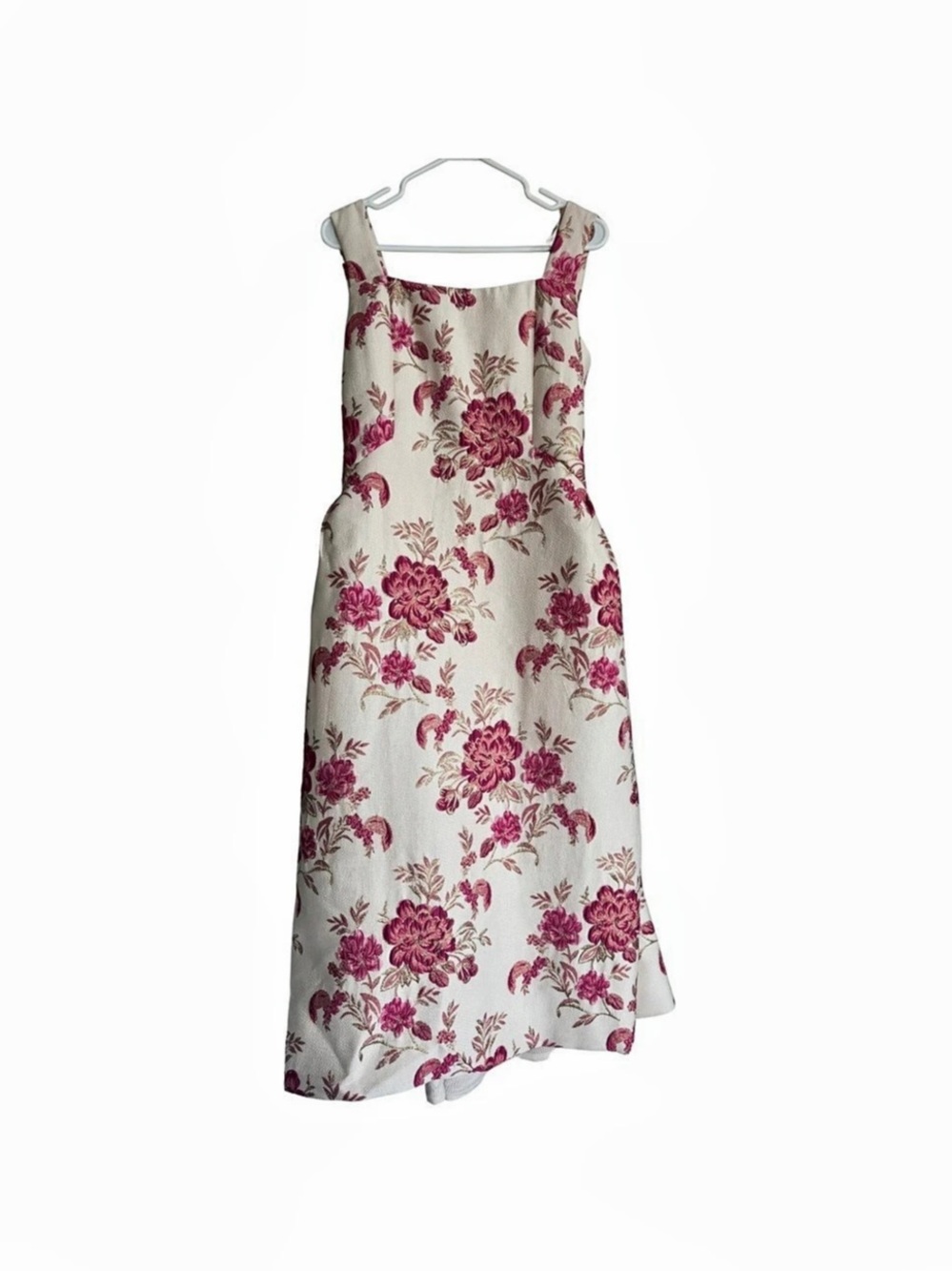 BURU Floral Midi Dress in Pink & Cream Like New